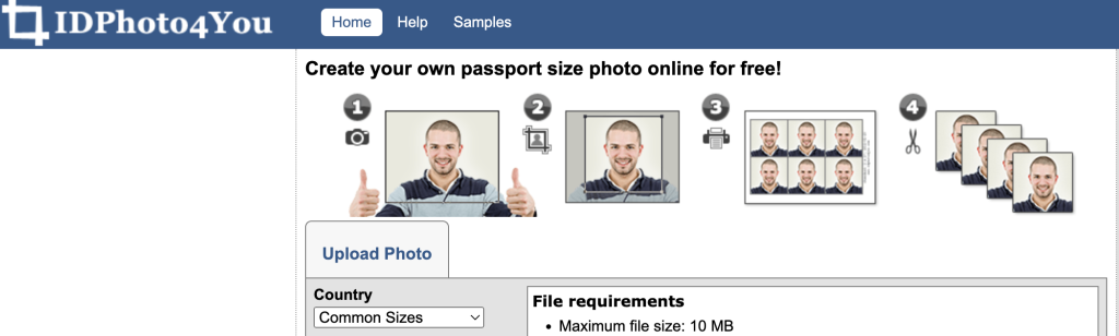 IDPhoto4You picture size conversion